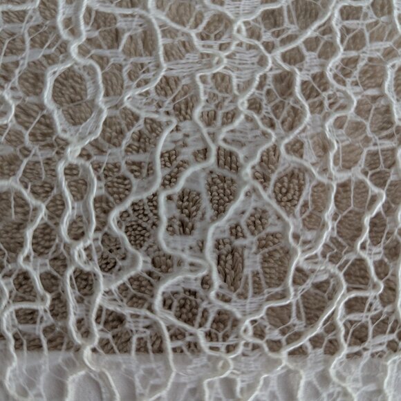 Calvin Klein Cream Lace Quarter Zip Women’s Size L - Picture 6 of 7